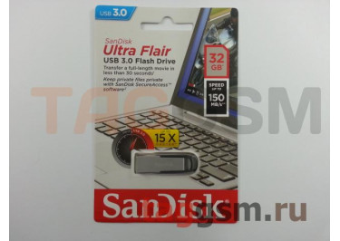 Флеш-накопитель 32Gb SanDisk USB 3.0 Ultra Flair CZ73 Silver