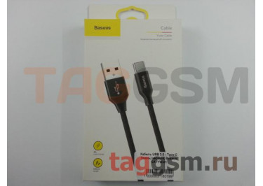 Кабель USB 3.0 - Type-C (ткань) черный, Baseus CATYW-01