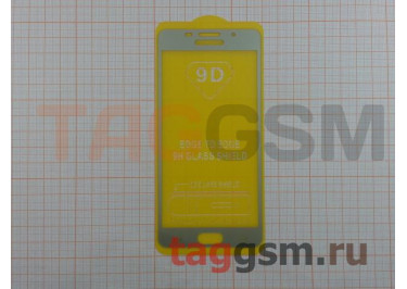 Пленка / стекло на дисплей для Samsung A5 / A510 Galaxy A5 (2016) (Gorilla Glass) 5D (золото) техпак