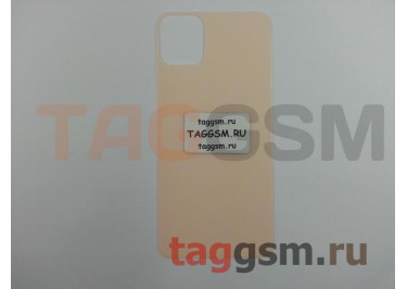 Пленка / стекло для iPhone 11 Pro Max (на заднюю крышку) (золото, матовый с глянецевой окантовкой), техпак