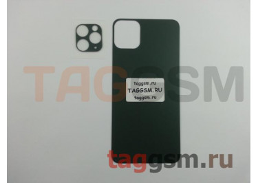 Пленка / стекло для iPhone 11 Pro Max (на заднюю крышку + заднюю камеру) (темно-зеленый, матовый), техпак