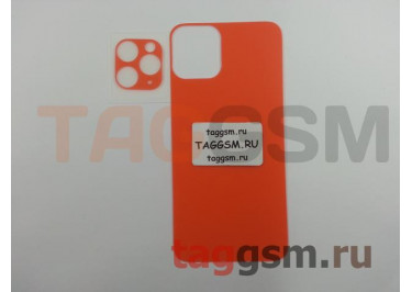 Пленка / стекло для iPhone 11 Pro (на заднюю крышку + заднюю камеру) (оранжевый, матовый), техпак