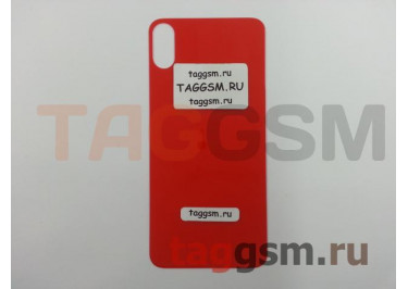 Пленка / стекло для iPhone X (на заднюю крышку) (красный, глянец), техпак