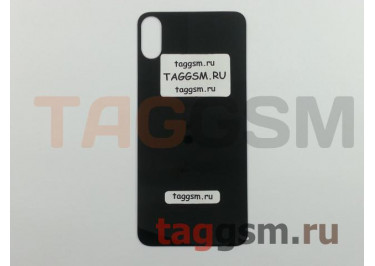 Пленка / стекло для iPhone X (на заднюю крышку) (черный, глянец), техпак