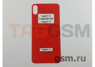 Пленка / стекло для iPhone XS Max (на заднюю крышку) (красный, глянец), техпак