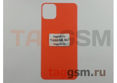 Пленка / стекло для iPhone 11 Pro Max (на заднюю крышку) (оранжевый, матовый с глянецевой окантовкой), техпак