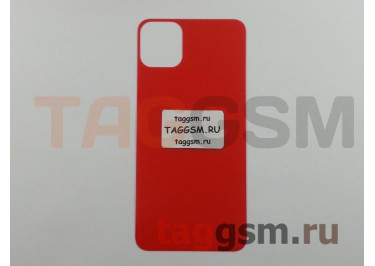 Пленка / стекло для iPhone 11 Pro Max (на заднюю крышку) (красный, матовый с глянецевой окантовкой), техпак