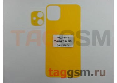 Пленка / стекло для iPhone 11 (на заднюю крышку + заднюю камеру) (желтый, глянец), техпак
