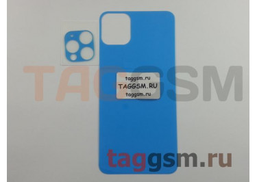 Пленка / стекло для iPhone 11 Pro Max (на заднюю крышку + заднюю камеру) (синий, глянец), техпак