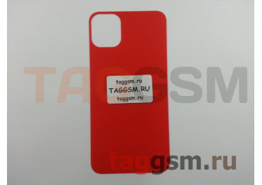 Пленка / стекло для iPhone 11 (на заднюю крышку) (красный, матовый с глянецевой окантовкой), техпак