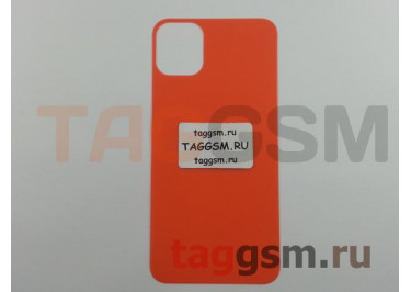 Пленка / стекло для iPhone 11 (на заднюю крышку) (оранжевый, матовый с глянецевой окантовкой), техпак