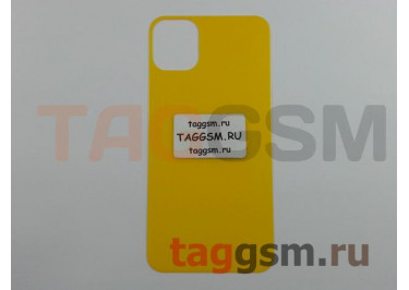 Пленка / стекло для iPhone 11 (на заднюю крышку) (желтый, матовый с глянецевой окантовкой), техпак