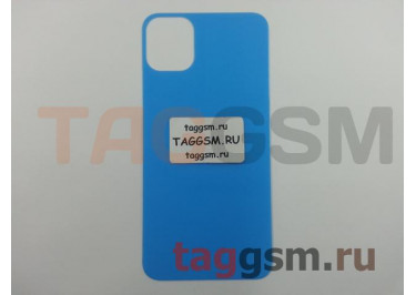 Пленка / стекло для iPhone 11 (на заднюю крышку) (синий, глянец), техпак