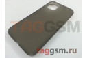 Задняя накладка для iPhone 11 Pro (силикон, матовая, черная (Simple series case))