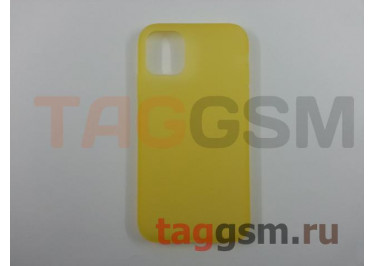 Задняя накладка для iPhone 11 (силикон, матовая, желтая (Simple series case))