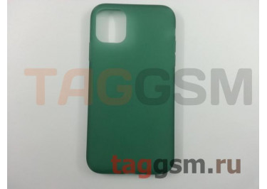 Задняя накладка для iPhone 11 (силикон, матовая, темно-зеленая (Simple series case))