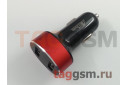 Блок питания USB (авто) на 2 порта USB с дисплеем, 2100mA  (в коробке) (черный / красный), (ALS-A315C) Allison
