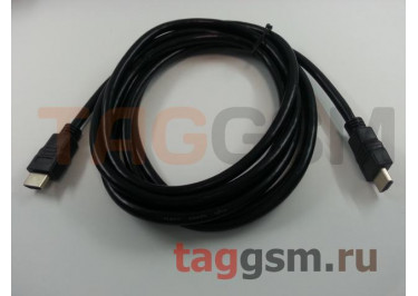 Кабель HDMI to HDMI ver.1.4b A-M / A-M, 3m (черный) техпак
