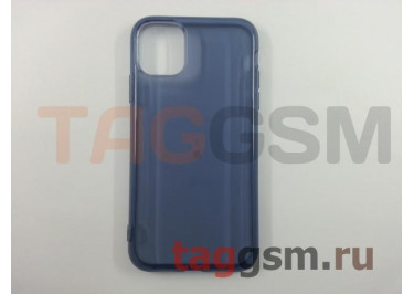 Задняя накладка для iPhone 11 Pro (силикон, прозрачная, синяя)