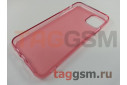 Задняя накладка для iPhone 11 Pro Max (силикон, прозрачная, розовая)