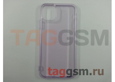 Задняя накладка для iPhone 11 Pro Max (силикон, прозрачная, лиловая)