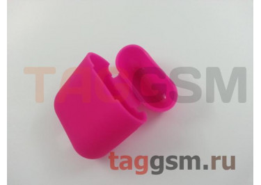 Чехол для APPLE Airpods (силикон, матовый, розовый (Cheap Silicone Case)) техпак