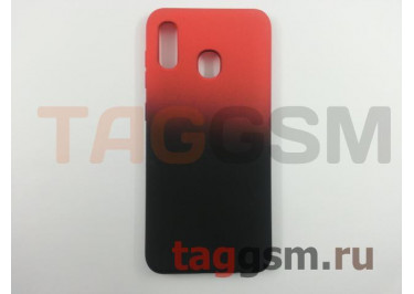 Задняя накладка для Samsung A30 / A305 Galaxy A30 (2019) (силикон, матовая, красно-черная (Gradient)) Faison