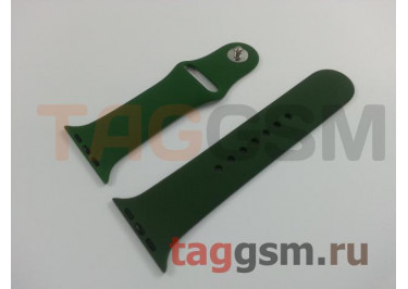 Ремешок для Apple Watch 42mm / 44mm / 45mm / 49mm (силикон, темно-зеленый), размер S / M