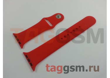 Ремешок для Apple Watch 42mm / 44mm / 45mm / 49mm (силикон, красный), размер M / L