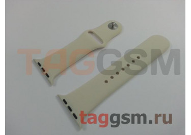 Ремешок для Apple Watch 42mm / 44mm / 45mm / 49mm (силикон, молочный), размер S / M