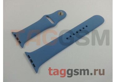 Ремешок для Apple Watch 42mm / 44mm / 45mm / 49mm (силикон, лазурный), размер M / L