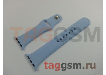 Ремешок для Apple Watch 38mm / 40mm / 41mm (силикон, небесно-голубой), размер M / L