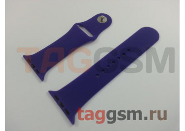 Ремешок для Apple Watch 42mm / 44mm / 45mm / 49mm (силикон, фиолетовый), размер S / M