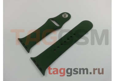 Ремешок для Apple Watch 38mm / 40mm / 41mm (силикон, темно-зеленый), размер S / M