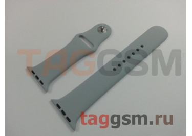 Ремешок для Apple Watch 42mm / 44mm / 45mm / 49mm (силикон, небесно-серый), размер M / L