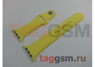 Ремешок для Apple Watch 42mm / 44mm / 45mm / 49mm (силикон, лимонный), размер M / L