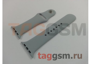 Ремешок для Apple Watch 42mm / 44mm / 45mm / 49mm (силикон, небесно-серый), размер S / M