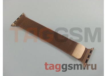 Ремешок для Apple Watch 38mm / 40mm / 41mm (металл, розовое золото)