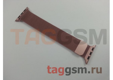 Ремешок для Apple Watch 38mm / 40mm / 41mm (металл, розовый)
