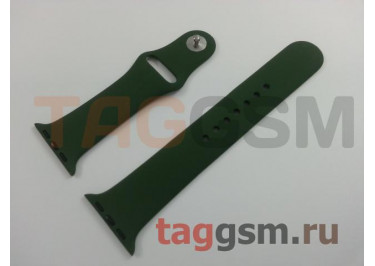 Ремешок для Apple Watch 38mm / 40mm / 41mm (силикон, темно-зеленый), размер M / L