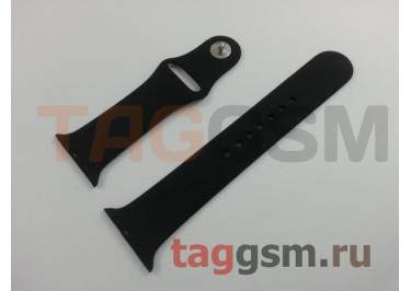 Ремешок для Apple Watch 38mm / 40mm / 41mm (силикон, черный), размер M / L
