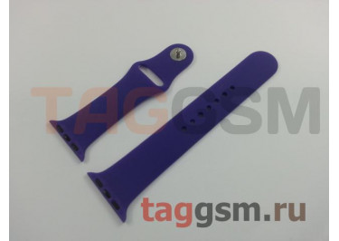 Ремешок для Apple Watch 38mm / 40mm / 41mm (силикон, фиолетовый), размер M / L