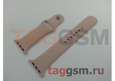 Ремешок для Apple Watch 42mm / 44mm / 45mm / 49mm (силикон, розовый песок), размер M / L
