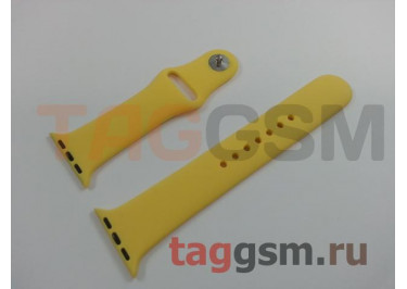 Ремешок для Apple Watch 38mm / 40mm / 41mm (силикон, желтый), размер M / L