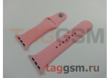 Ремешок для Apple Watch 42mm / 44mm / 45mm / 49mm (силикон, светло-розовый), размер S / M