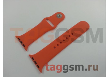 Ремешок для Apple Watch 42mm / 44mm / 45mm / 49mm (силикон, оранжевая), размер S / M