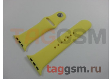Ремешок для Apple Watch 42mm / 44mm / 45mm / 49mm (силикон, лимонный), размер S / M