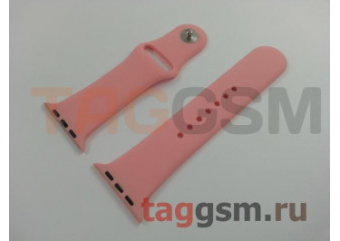 Ремешок для Apple Watch 42mm / 44mm / 45mm / 49mm (силикон, розовый), размер S / M