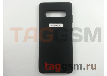 Задняя накладка для Samsung G975FD Galaxy S10 Plus (силикон, черная), ориг