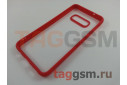Задняя накладка для Samsung G970FD Galaxy S10e (прозрачная, с красным силиконовым ободком (Mant Series)) Usams